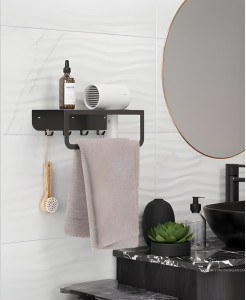 Полиця-вішак NC Home HairDry Shelf чорна