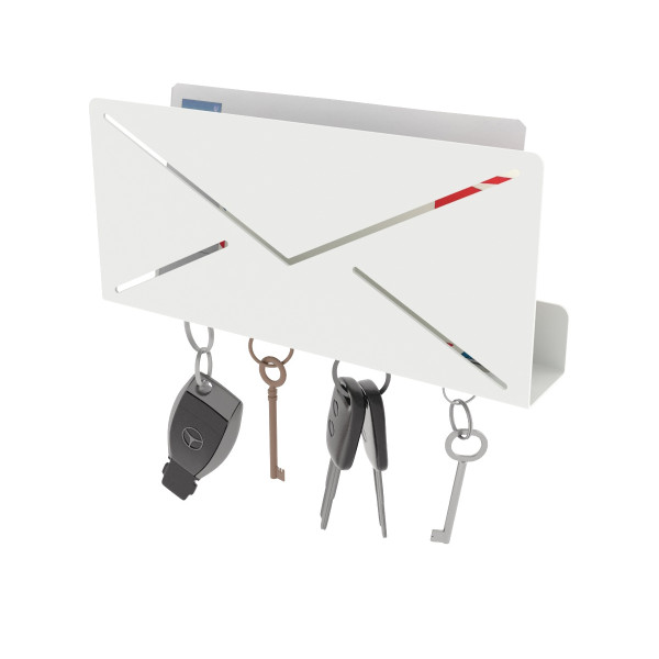 Ключниця Nice & Cozy Letterbox біла