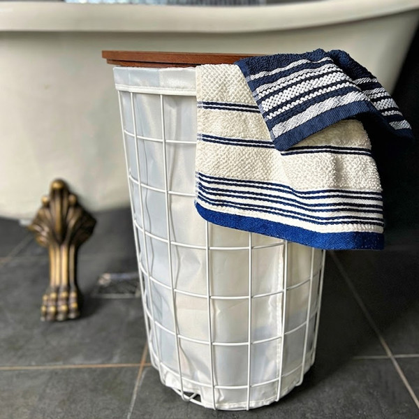 Кошик для білизни Nice & Cozy Garret металевий білий