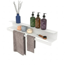 Полиця в ванну кімнату Nice & Cozy Towel shelf з тримачем для рушників біла
