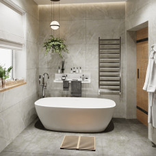 Полиця в ванну кімнату Nice & Cozy Towel shelf з тримачем для рушників біла