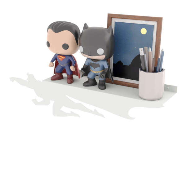 Полиця в дитячу кімнату Nice & Cozy Superhero 60 см біла