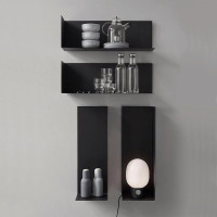 Полка навесная Nice & Cozy Angle 50x15x15 см чорная