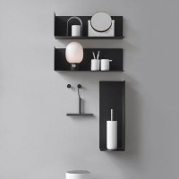 Полка навесная Nice & Cozy Angle 50x15x15 см чорная