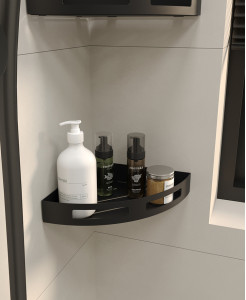 Полиця в ванну кімнату кутова NC Home Corner чорна