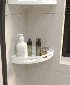 Полиця в ванну кімнату кутова NC Home Corner біла