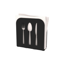 Серветниця металева Nice & Cozy Bistro M для серветок 12х12 см чорна