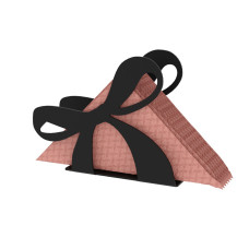 Серветниця металева Nice & Cozy Bow M для серветок 12х12 см чорна