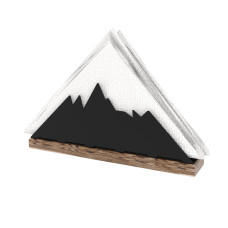 Серветниця металева Nice & Cozy Everest L для серветок 16,5х16,5 см з дерев'яною основою чорна