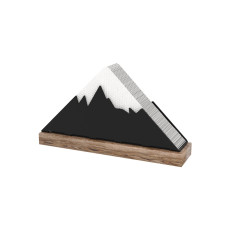 Серветниця металева Nice & Cozy Everest M для серветок 12х12 см з дерев'яною основою чорна