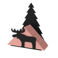 Серветниця металева Nice & Cozy Moose M для серветок 12х12 см чорна