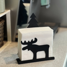 Серветниця металева Nice & Cozy Moose M для серветок 12х12 см чорна