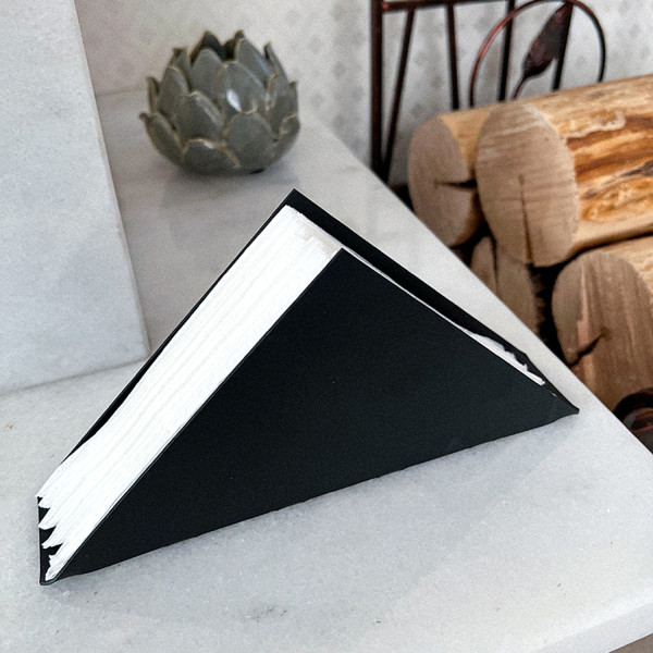 Серветниця металева Nice & Cozy Triangle L для серветок 16,5х16,5 см чорна