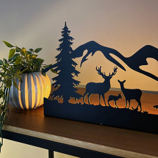 Свічник Nice & Cozy Deer family на 4 свічки чорний