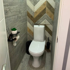 Тримач для туалетного паперу Nice & Cozy Cascade з полицею чорний