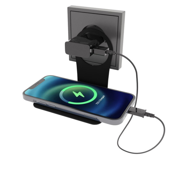 Підставка-тримач для телефону на розетку Nice & Cozy WallDock чорна