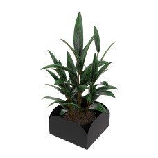  Вазон-кашпо для квітів Nice & Cozy Flame S 23x23x14 см настінний чорний