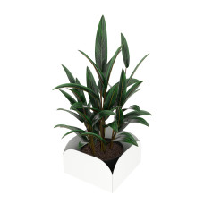  Вазон-кашпо для квітів Nice & Cozy Flame S 23x23x14 см настінний білий