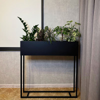 Вазон-кашпо для квітів Nice & Cozy Stand 100x20x80 см на підставці чорний
