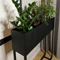 Вазон-кашпо для квітів Nice & Cozy Stand 100x20x80 см на підставці чорний