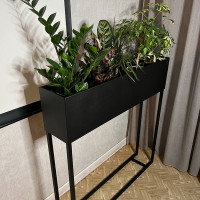 Вазон-кашпо для квітів Nice & Cozy Stand 100x20x80 см на підставці чорний