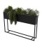 Вазон-кашпо для квітів Nice & Cozy Stand 120x20x80 см на підставці чорний