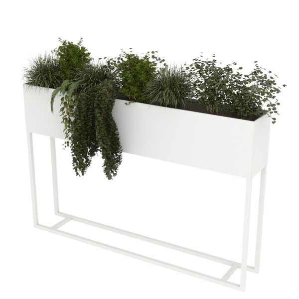 Вазон-кашпо для квітів Nice & Cozy Stand 120x20x80 см на підставці білий