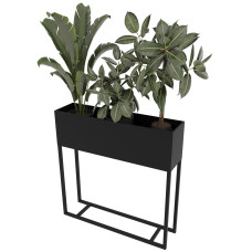 Вазон-кашпо для квітів Nice & Cozy Stand 80x20x80 см на підставці чорний