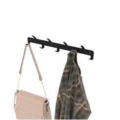 Вішак для одягу та рушників Nice & Cozy Coatrack на 9 гачків чорний