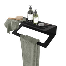 Тримач для рушників Nice & Cozy Halo з полицею чорний