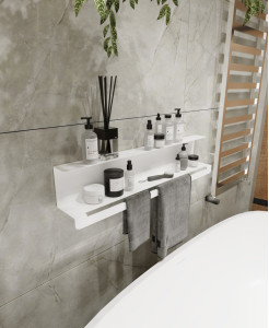Вешалка-полка под полотенца NC Home Towel shelf белая Вешалка-полка под полотенца NC Home Towel shelf белая